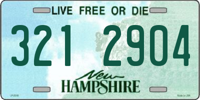 NH license plate 3212904