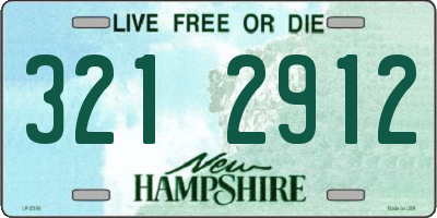 NH license plate 3212912