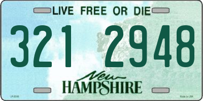 NH license plate 3212948
