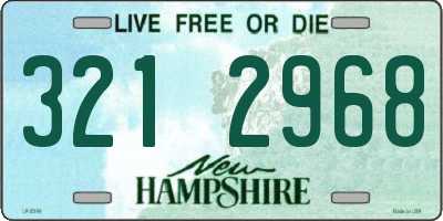 NH license plate 3212968