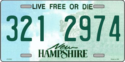 NH license plate 3212974