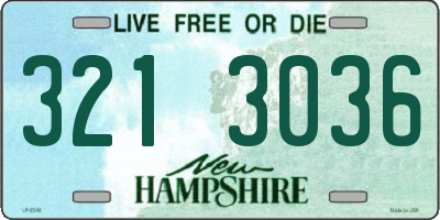 NH license plate 3213036