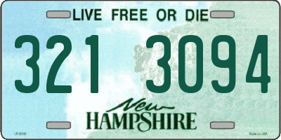 NH license plate 3213094