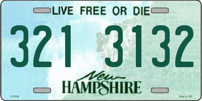 NH license plate 3213132