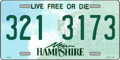 NH license plate 3213173