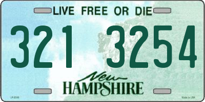 NH license plate 3213254