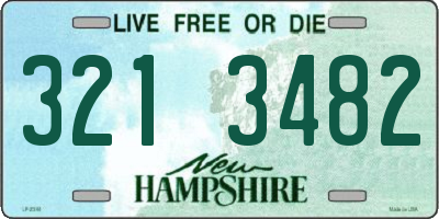 NH license plate 3213482
