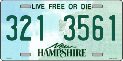 NH license plate 3213561