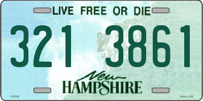 NH license plate 3213861