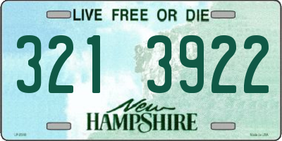 NH license plate 3213922