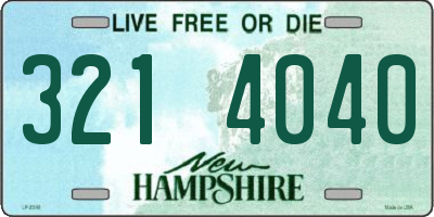 NH license plate 3214040