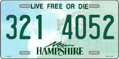 NH license plate 3214052