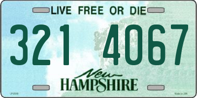 NH license plate 3214067
