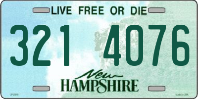 NH license plate 3214076