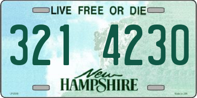 NH license plate 3214230
