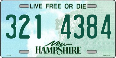 NH license plate 3214384