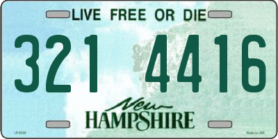 NH license plate 3214416