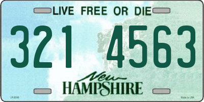 NH license plate 3214563