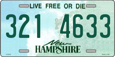 NH license plate 3214633