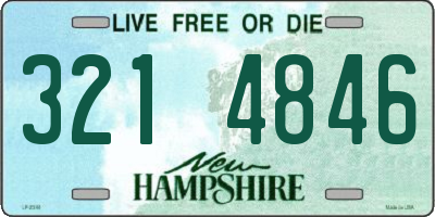 NH license plate 3214846