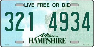 NH license plate 3214934