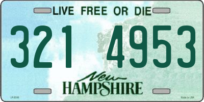 NH license plate 3214953