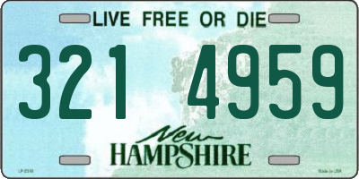 NH license plate 3214959