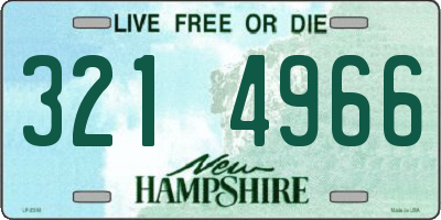 NH license plate 3214966