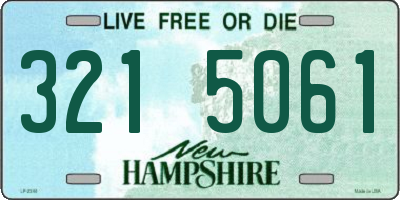 NH license plate 3215061