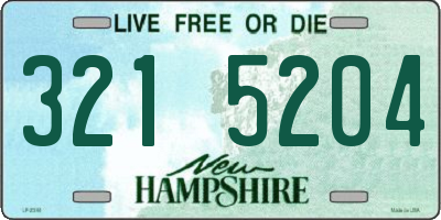 NH license plate 3215204