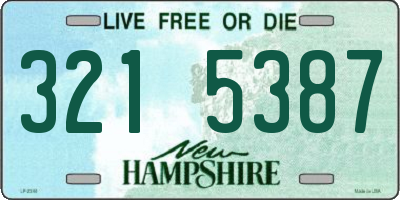 NH license plate 3215387