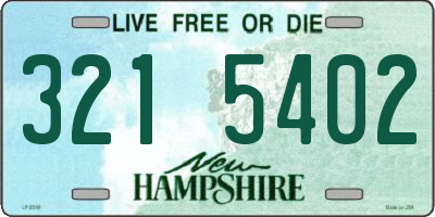 NH license plate 3215402