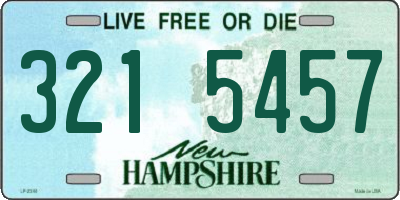 NH license plate 3215457
