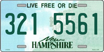 NH license plate 3215561