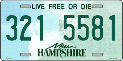 NH license plate 3215581