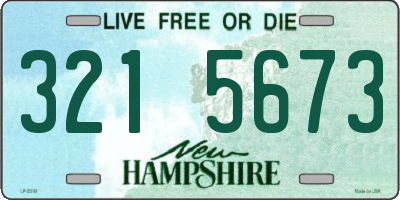NH license plate 3215673