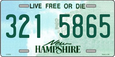 NH license plate 3215865