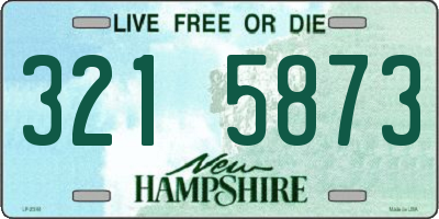 NH license plate 3215873