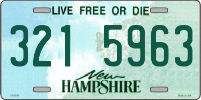 NH license plate 3215963