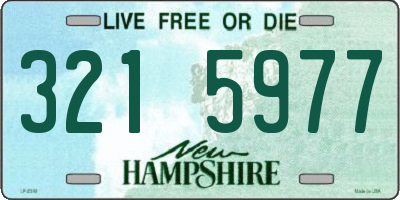 NH license plate 3215977