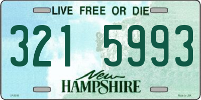 NH license plate 3215993