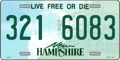 NH license plate 3216083