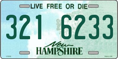 NH license plate 3216233