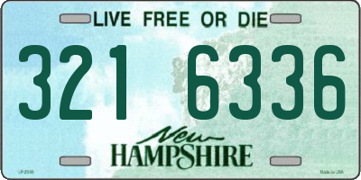 NH license plate 3216336