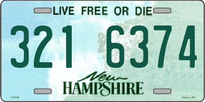 NH license plate 3216374
