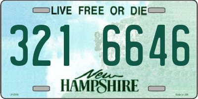 NH license plate 3216646
