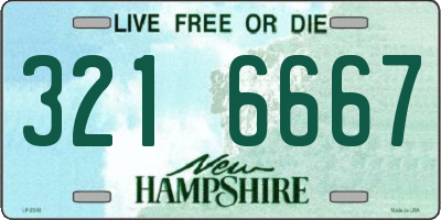 NH license plate 3216667