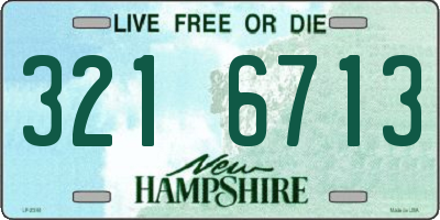 NH license plate 3216713
