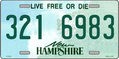 NH license plate 3216983