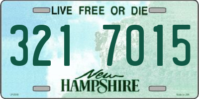 NH license plate 3217015